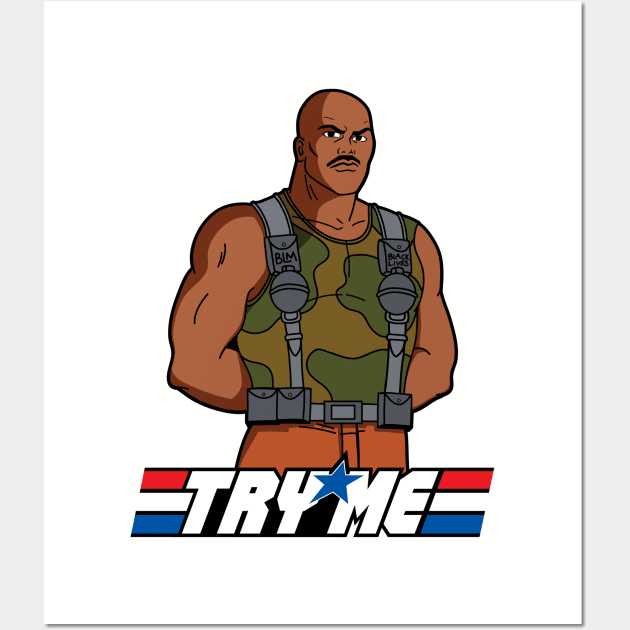 TRY ME - BLM - 90s CARTOONS Wall Art by Midnight Run Studio